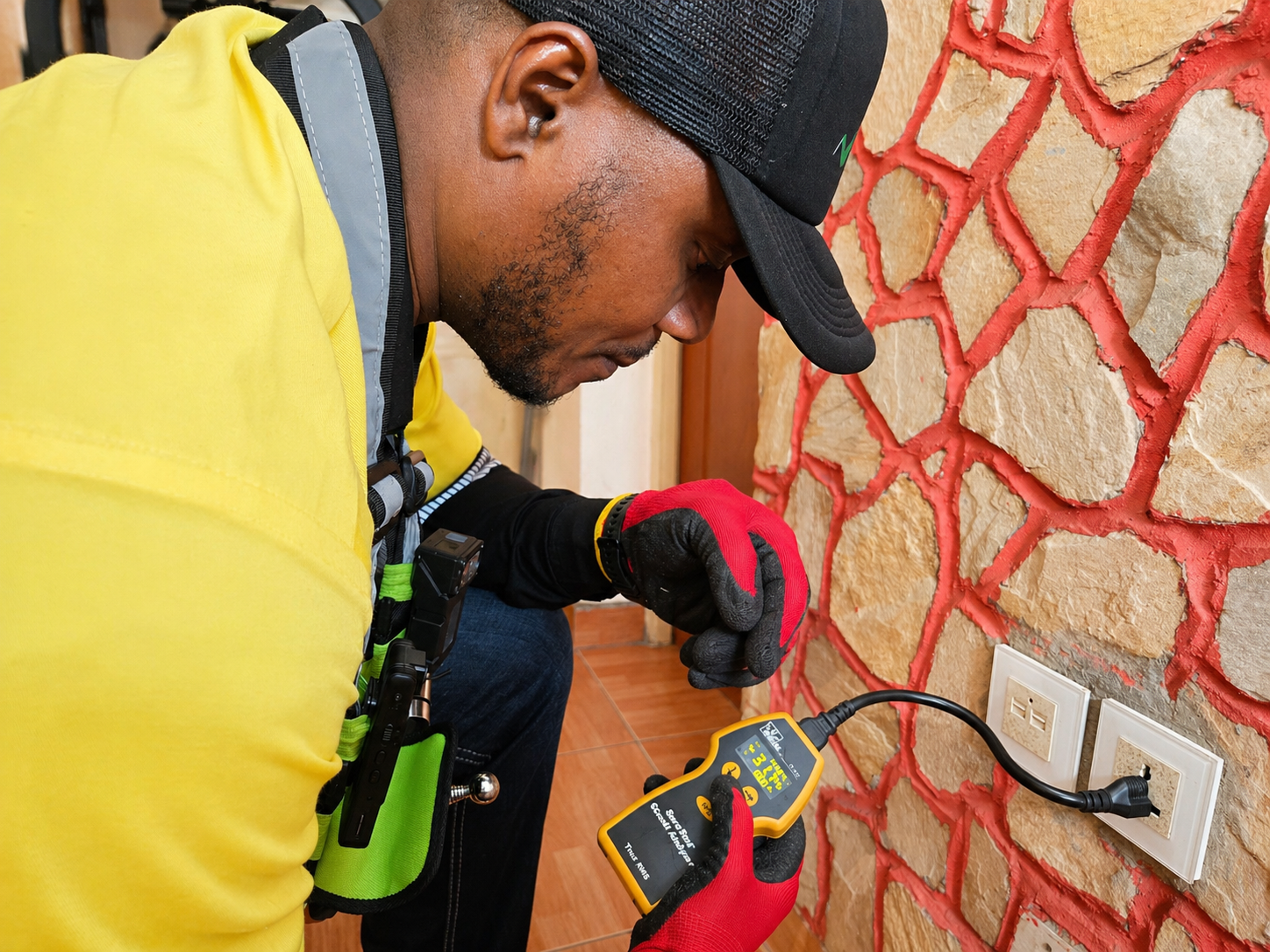 Professional HINL property inspector at work