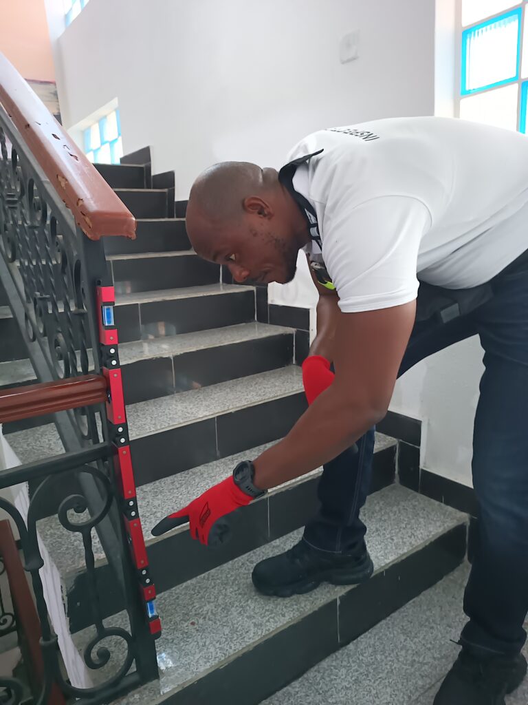 Image of the CEO of Home inspectors Nigeria, Casper Ikechukwu Chidubem at work