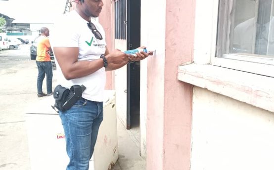 Image of the CEO of Home inspectors Nigeria, Casper Ikechukwu Chidubem with the team